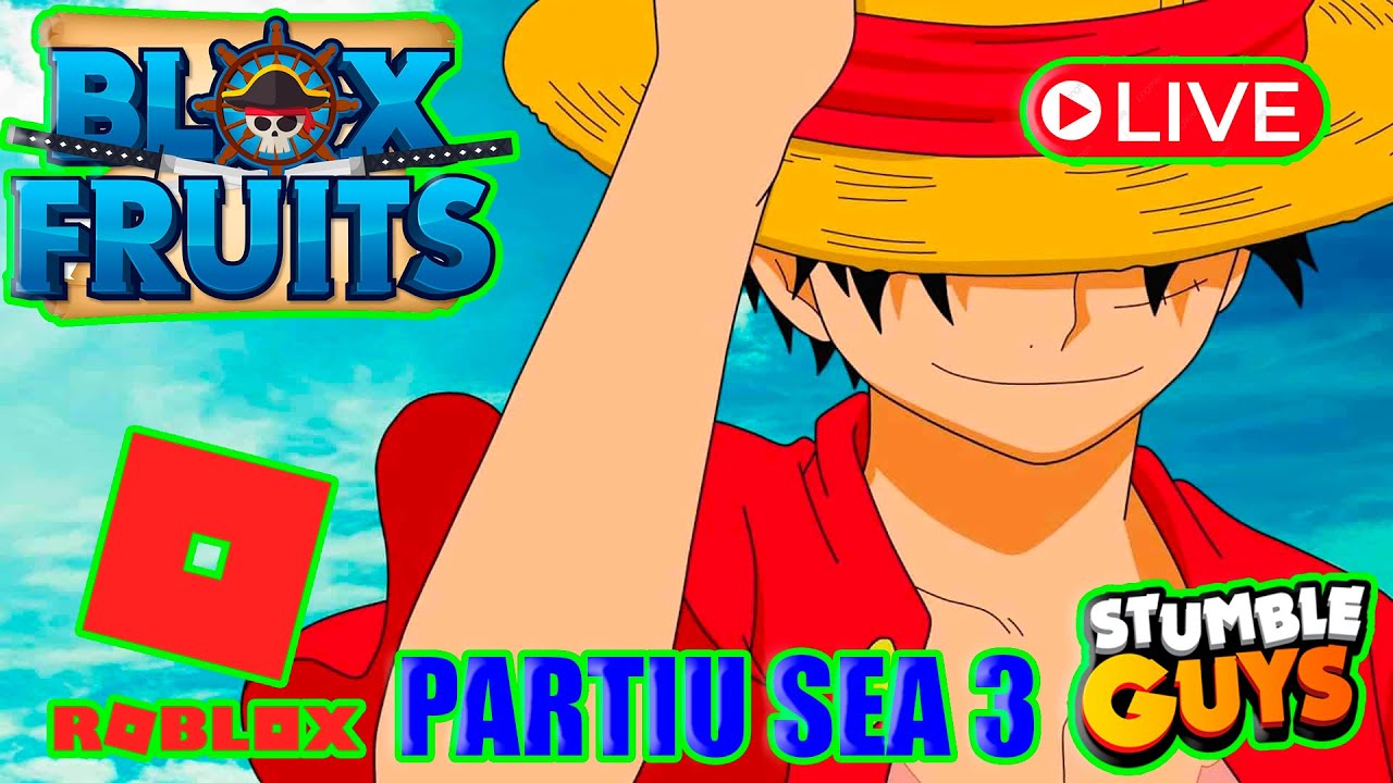 🔴 BLOX FRUITS LIVE  CHEGAMOS AO SEA 3 - FARME EM BUSCA DA NOVA FRUTA  MAMUT (UPDATE 20) #bloxfruits 